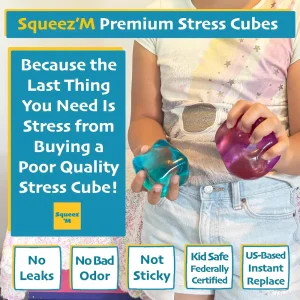Alternative view of Premium Original Big Block Squeez’M Cube C 35% Larger Than The Standard Squishy Cube. Sensory Fidget Toy for Kids & Adults. Stress Relief. Focus & Play C Durable. Gift-Ready C ASTM Certified 3+ : Toys & Games