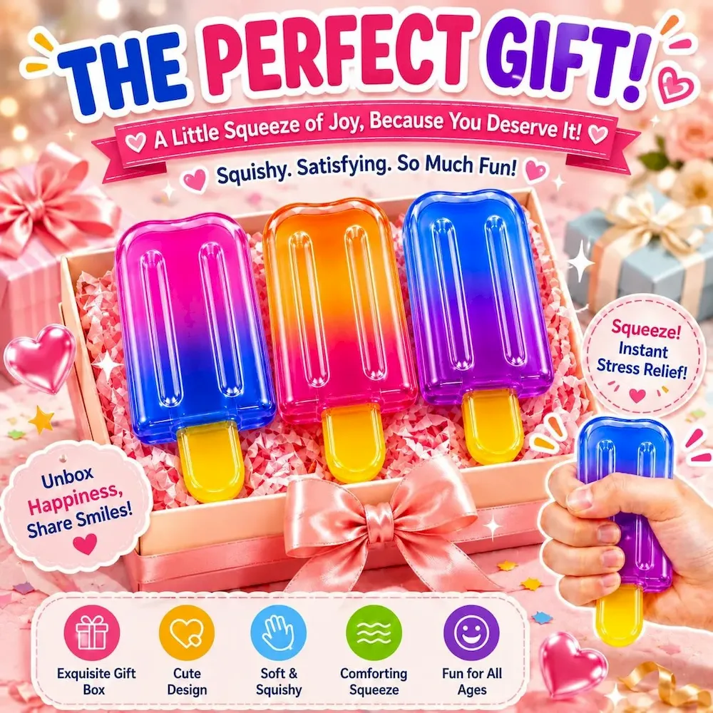 Premium 3 Pack Popsicle Squishy Toys C Slow Rising Ice Cream Stress Relief Fidget Squeeze Ball. Summer Party Favor & Birthday Gift for Kids Adults. Soft Sensory Desk Toy : Toys & Games - Image 7