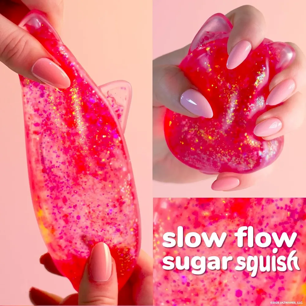 Premium Original Squishmallows SLIMYGLOOP Pink Gelli Gels. Slow Rising Sensory Squeeze Toy with Glitter. Gel Filled Fidget Toys : Toys & Games - Image 2