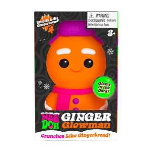 Premium Schylling NeeDoh Ginger Glowman – Crunch-filled Sensory Toy