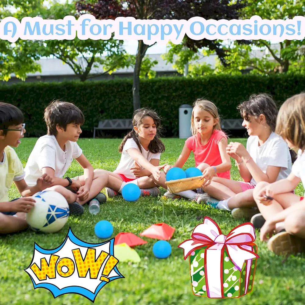 Premium Giant Squishy Stress Balls for Kids and Adults. 4-inch Jumbo Squeeze Balls. Stretchy Dough Stress Ball Squishy Toys for Kids Party Favors. Sensory Toys | Blue Color Changing Stress Relief Balls : Toys & Games - Image 7